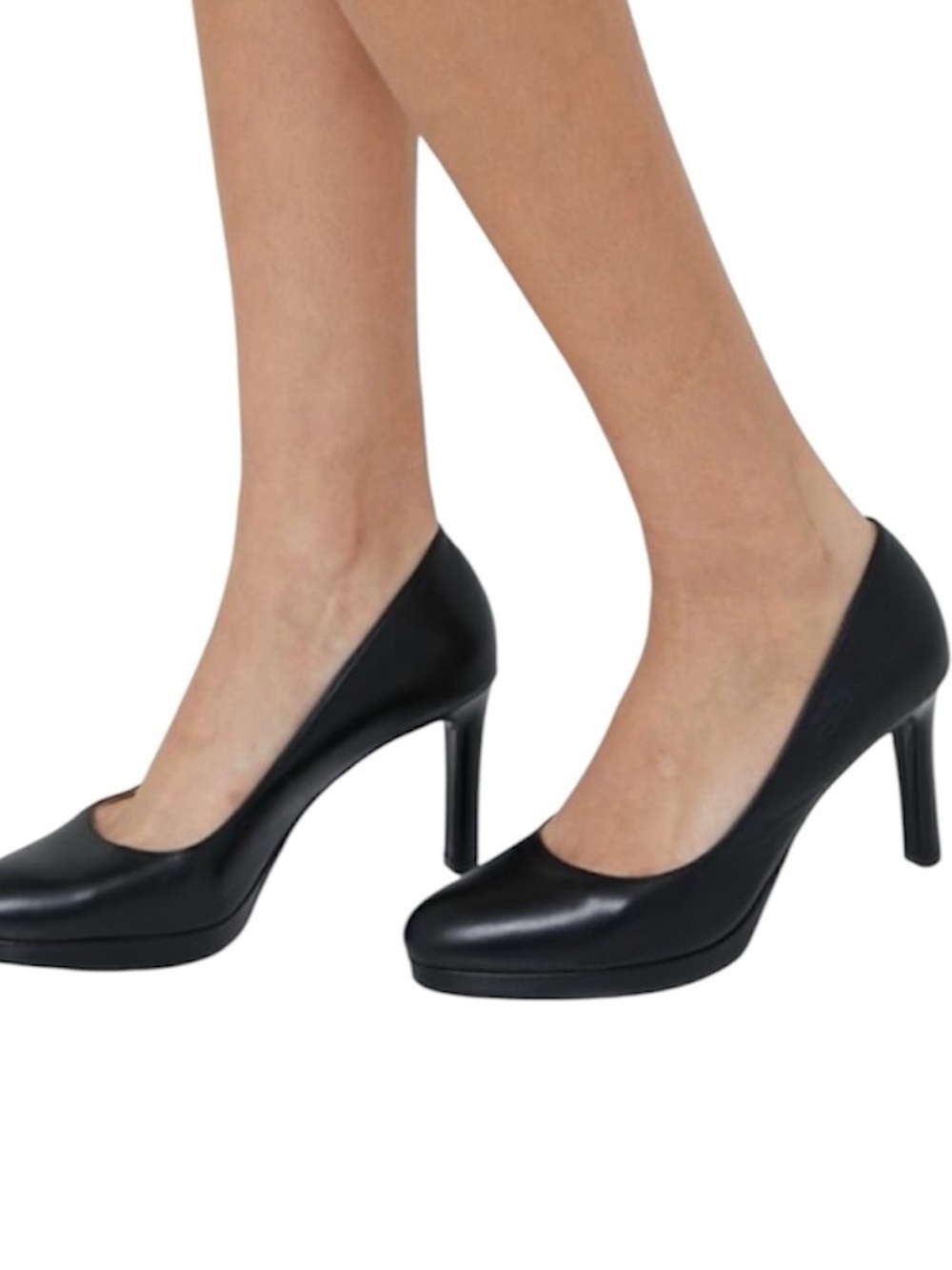 Naturalizer Teresa Heeled Pump in Black Leather - Size 7.5
